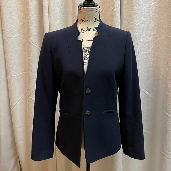 TAHARI  Navy Blue Blazer Jacket Size 6 - Picture 1 of 4
